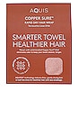 view 2 of 2 CopperSure Rapid Dry Hair Wrap in Terracotta