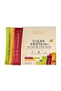 view 2 of 7 Clear Protein+ Dairy Free Protein & Electrolyte Blend Variety Pack in Raspberry Yuzu, Lemon Lime, Passionfruit Mango