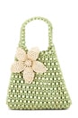 view 1 of 4 Trapezoid Flora Bag in Apple Green & Cream Flower