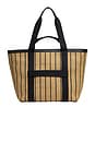 view 2 of 5 Riviera Straw Tote in Black Seagrass