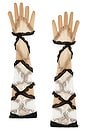 view 2 of 2 Arleth Glove in Black & Nude