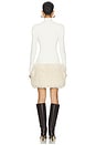 view 3 of 3 Nika Faux Fur Mini Dress in Almond