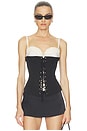 view 1 of 4 Tea Bustier Top in Black & Milk