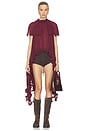 view 1 of 3 Heren Ruffle Top in Burgundy