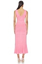 view 3 of 3 Peony Knit Dress With Real Ostrich Feather Details in Pink