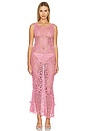 view 1 of 4 ROBE MAXI CROCHET HANDMADE CROCHET DRESS in Rose