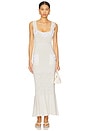 view 1 of 4 Knit Dress With Handmade Knit Details in White