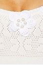 view 4 of 4 Knit Dress With Handmade Knit Details in White