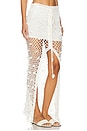 view 2 of 6 JUPE MAXI CROCHET HANDMADE CROCHET SKIRT in White