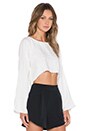 view 2 of 3 TOP CROPPED DELPHINE in Sand Wash White