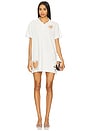 view 1 of 5 Crystal Heart Cutout Polo Dress in White