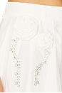 view 6 of 6 Crystal Rosette Poplin Skort in Off White