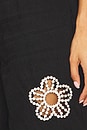 view 6 of 6 Crystal Flower Bermuda Jean Short in Black