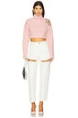 view 4 of 5 Flower Cropped Turtleneck Sweater in Baby Pink