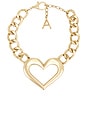 view 1 of 3 Heart Chain Necklace in Gold