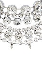 view 2 of 3 Crystal Multi Layer Choker Necklace in Clear Crystal & Silver