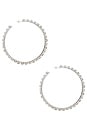 view 2 of 3 Large Crystal Hoop Earrings in Clear Crystal & Silver