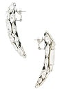 view 2 of 2 BRINCOS in Clear Crystal & Silver