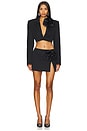 view 4 of 4 Flower Corsage Cropped Blazer in Black