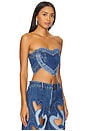 view 2 of 4 Heart Strapless Top in Multi Denim Wash