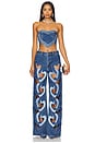 view 4 of 4 Heart Strapless Top in Multi Denim Wash
