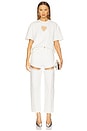 view 4 of 5 Crystal Heart Cutout T-Shirt in Off White