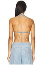 view 4 of 6 Crystal Rosette Handkerchief Top in Super Light Blue