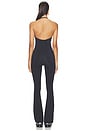 view 3 of 4 Halter Flare Onesie in Black
