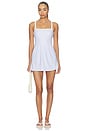 view 1 of 4 Pleated Tennis Dress in Harbor Blue Pinstripe