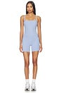 view 5 of 6 Contour Biker Short in Harbor Blue