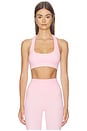 view 1 of 4 Racer Back Sports Bra in Angel Pink