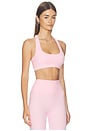 view 2 of 4 Racer Back Sports Bra in Angel Pink
