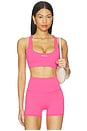 view 1 of 4 Racer Back Sports Bra in Popstar Pink
