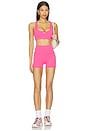 view 4 of 4 Racer Back Sports Bra in Popstar Pink