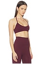 view 2 of 4 Halter Sports Bra in Burgundy