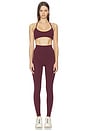view 4 of 4 Halter Sports Bra in Burgundy