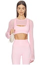 view 1 of 4 Longsleeve Shrug in Angel Pink