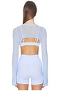 view 3 of 4 Longsleeve Shrug in Laguna Blue
