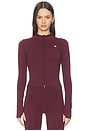 view 1 of 4 Full Zip Jacket in Burgundy