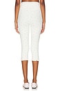 view 5 of 6 Ruffle High Rise Capri Legging in Strawberry Cream