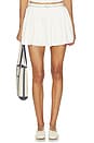 view 1 of 6 Elastic Mini Circle Skirt in Cream