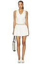 view 5 of 6 Elastic Mini Circle Skirt in Cream