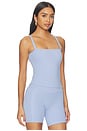 view 2 of 4 Essential Sports Crop Top in Harbor Blue