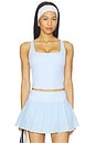 view 1 of 4 Square Neck Tank Top in Laguna Blue