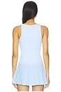 view 3 of 4 Square Neck Tank Top in Laguna Blue