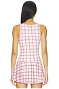 view 3 of 5 REGATA DE GOLA QUADRADA SQUARE NECK TANK TOP in Princess Pink Plaid