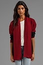 view 1 of 4 London Cardigan en Oxblood/Black in Oxblood & Black