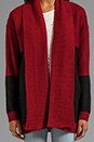 view 3 of 4 London Cardigan en Oxblood/Black in Oxblood & Black