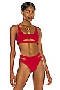 view 1 of 5 X Madelyn Cline Lee Bikini Top in Scarlet