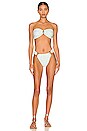 view 4 of 4 Fifi Bikini Bottom in Blue Meadow Rib